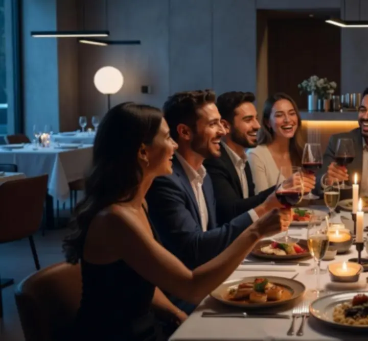Soukromá oslava ve stylovém interiéru restaurace Bohema Live